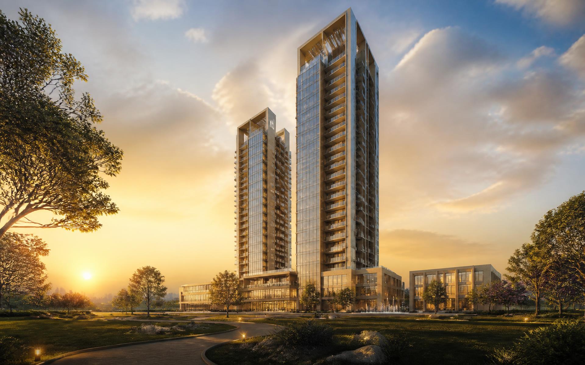 Apex Living-ის საცხოვრებელი კოშკები ოქროს საათზე